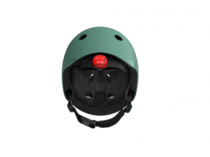 Casca de protectie pentru copii cu finisaj mat, sistem de reglare magnetic, Include lumină de siguranță LED și căptușeală moale din fleece pentru protecție suplimentară, S-M, 51-55 cm, 3 ani+,  Forest [6]