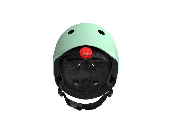 Casca de protectie pentru copii cu finisaj mat, sistem de reglare magnetic, Include lumină de siguranță LED și căptușeală moale din fleece pentru protecție suplimentară, S-M, 51-55 cm, 3 ani+,  Kiwi, [7]