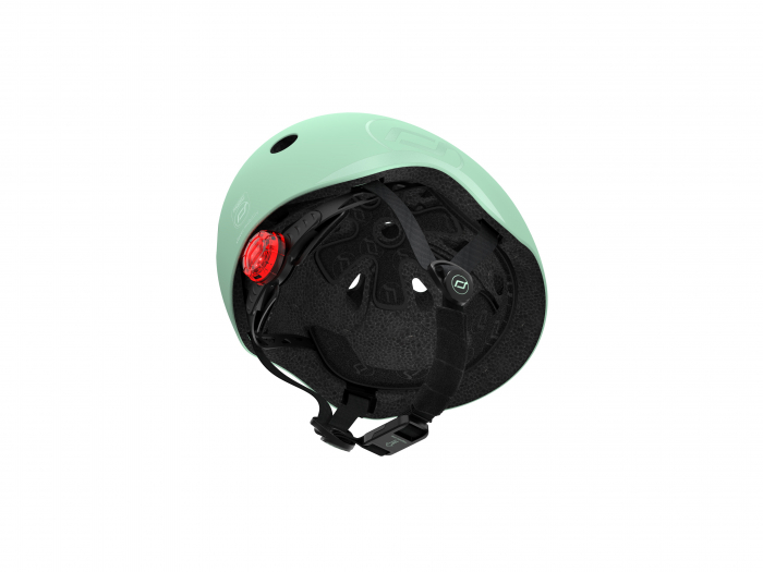 Casca de protectie pentru copii cu finisaj mat, sistem de reglare magnetic, Include lumină de siguranță LED și căptușeală moale din fleece pentru protecție suplimentară, S-M, 51-55 cm, 3 ani+,  Kiwi, [8]
