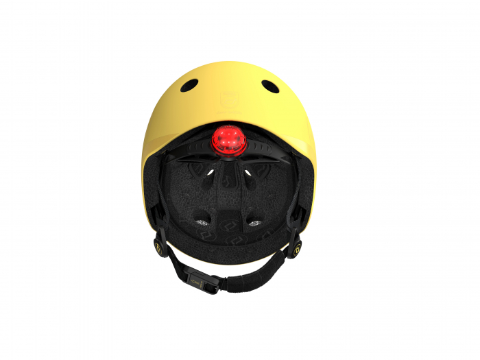 Casca de protectie pentru copii cu finisaj mat, sistem de reglare magnetic, Include lumină de siguranță LED și căptușeală moale din fleece pentru protecție suplimentară, S-M, 51-55 cm, 3 ani+,  Lemon, [7]