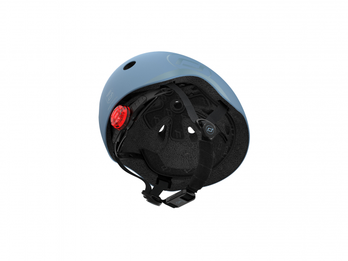Casca de protectie pentru copii cu finisaj mat, sistem de reglare magnetic, Include lumină de siguranță LED și căptușeală moale din fleece pentru protecție suplimentară, S-M, 51-55 cm, 3 ani+,  Steel, [7]