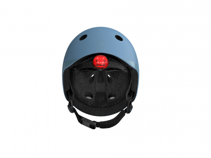 Casca de protectie pentru copii cu finisaj mat, sistem de reglare magnetic, Include lumină de siguranță LED și căptușeală moale din fleece pentru protecție suplimentară, S-M, 51-55 cm, 3 ani+,  Steel, [6]