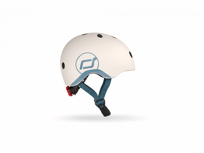 Casca de protectie pentru copii, sistem de reglare magnetic cu led, XXS-S, 45-51 cm, 1 an+, Ash, Scoot & Ride [2]
