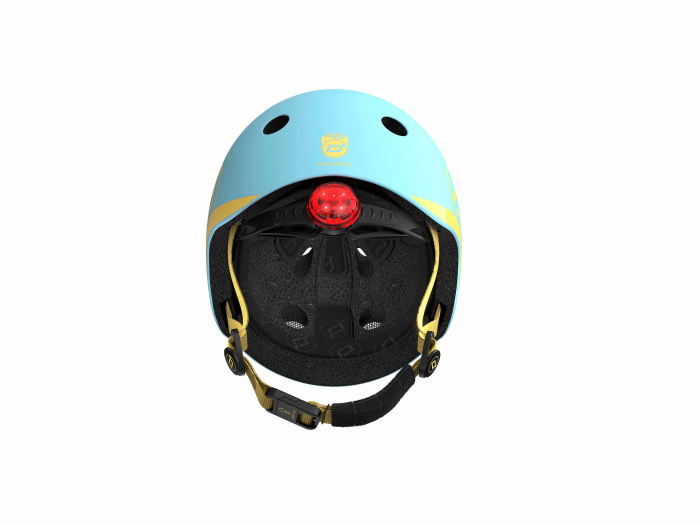 Casca de protectie pentru copii, sistem de reglare magnetic cu led, XXS-S, 45-51 cm, 1 an+, Blueberry, Scoot & Ride [9]