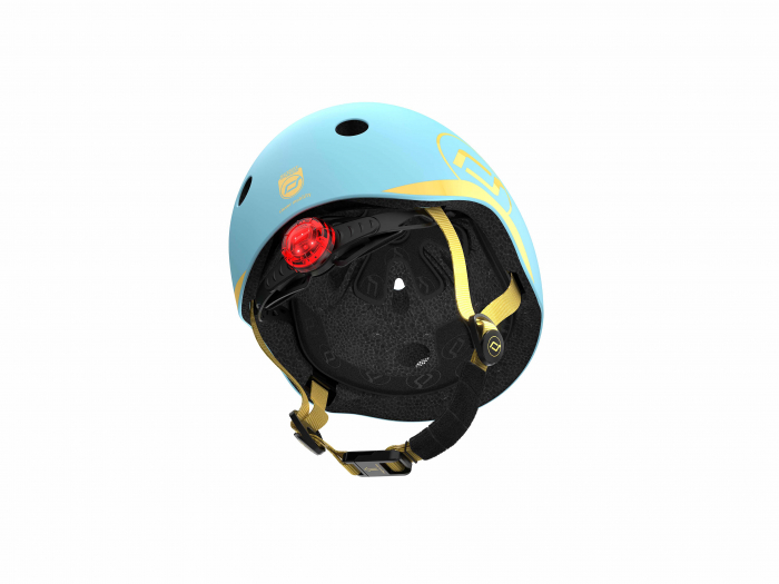 Casca de protectie pentru copii, sistem de reglare magnetic cu led, XXS-S, 45-51 cm, 1 an+, Blueberry, Scoot & Ride [8]