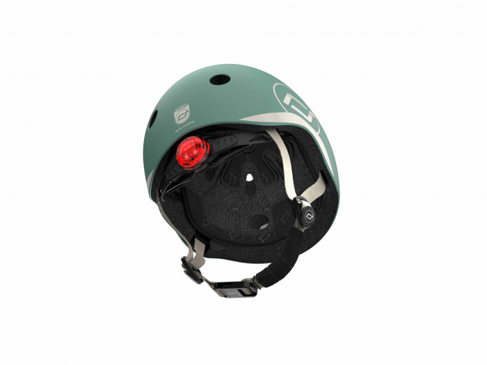 Casca de protectie pentru copii, sistem de reglare magnetic cu led, XXS-S, 45-51 cm, 1 an+, Forest, Scoot & Ride [8]