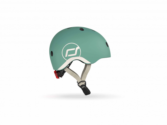 Casca de protectie pentru copii, sistem de reglare magnetic cu led, XXS-S, 45-51 cm, 1 an+, Forest, Scoot & Ride [2]