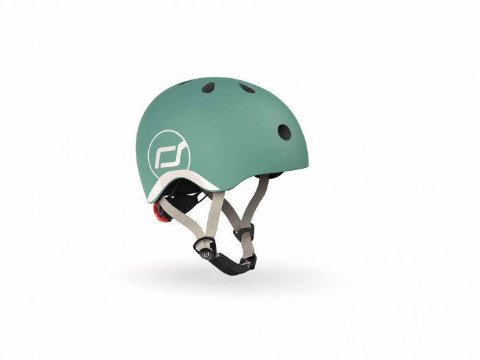 Casca de protectie pentru copii, sistem de reglare magnetic cu led, XXS-S, 45-51 cm, 1 an+, Forest, Scoot & Ride [3]