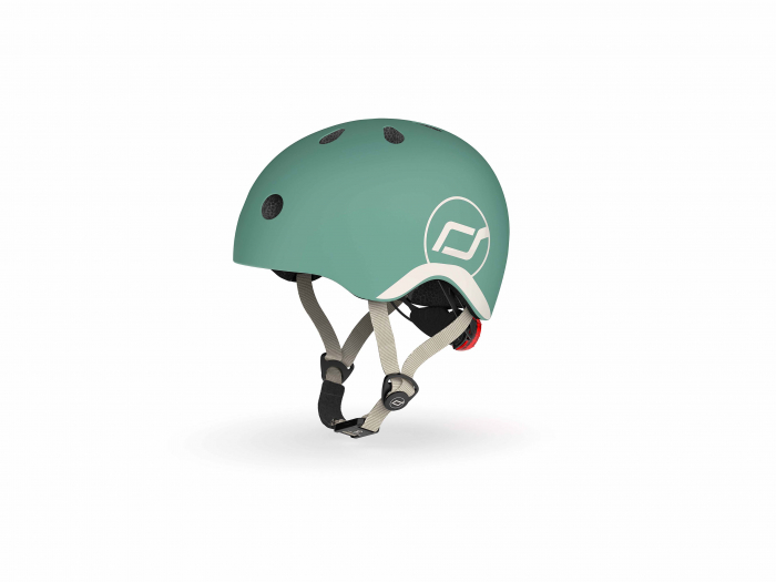 Casca de protectie pentru copii, sistem de reglare magnetic cu led, XXS-S, 45-51 cm, 1 an+, Forest, Scoot & Ride [4]