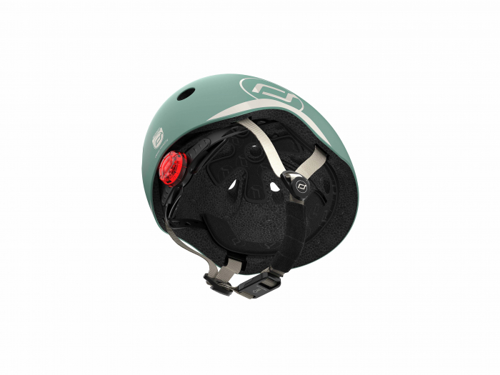 Casca de protectie pentru copii, sistem de reglare magnetic cu led, XXS-S, 45-51 cm, 1 an+, Forest, Scoot & Ride [7]