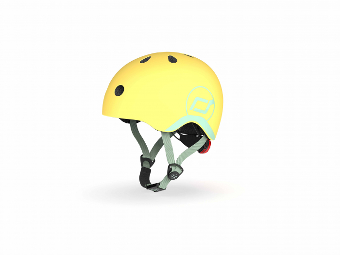 Casca de protectie pentru copii, sistem de reglare magnetic cu led, XXS-S, 45-51 cm, 1 an+, Lemon, Scoot & Ride [4]