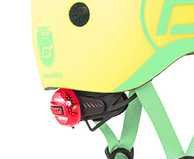Casca de protectie pentru copii, sistem de reglare magnetic cu led, XXS-S, 45-51 cm, 1 an+, Lemon, Scoot & Ride [10]