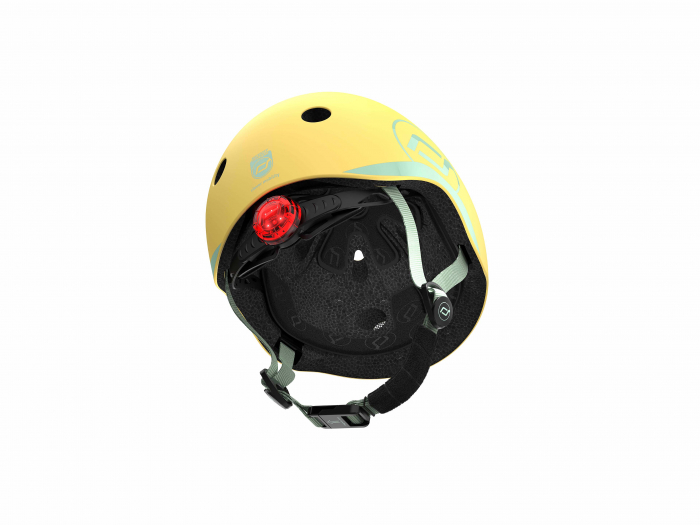 Casca de protectie pentru copii, sistem de reglare magnetic cu led, XXS-S, 45-51 cm, 1 an+, Lemon, Scoot & Ride [8]