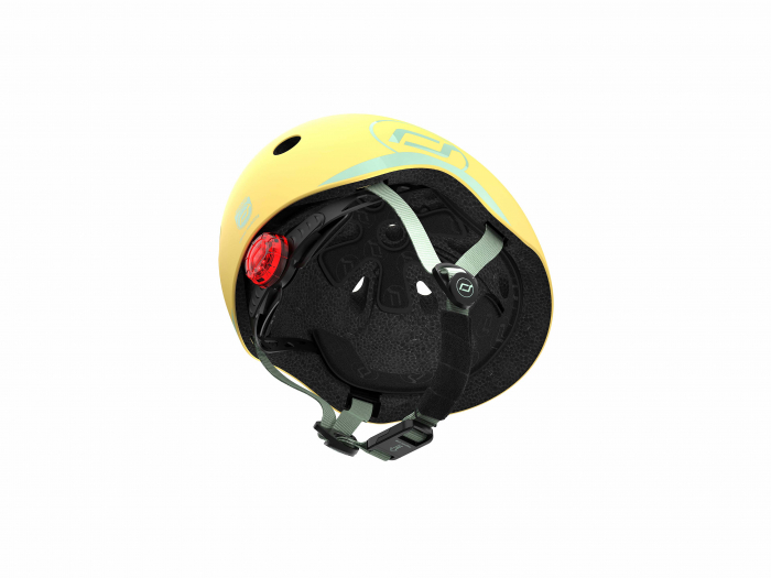 Casca de protectie pentru copii, sistem de reglare magnetic cu led, XXS-S, 45-51 cm, 1 an+, Lemon, Scoot & Ride [7]