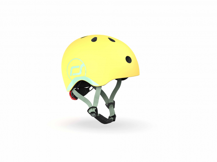 Casca de protectie pentru copii, sistem de reglare magnetic cu led, XXS-S, 45-51 cm, 1 an+, Lemon, Scoot & Ride [3]