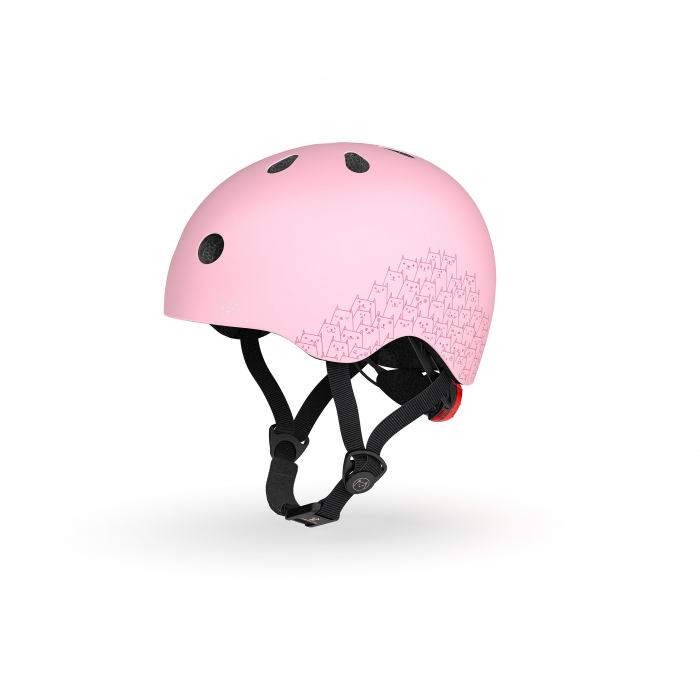 Casca de protectie pentru copii, sistem de reglare magnetic cu led, XXS-S, 45-51 cm, 1 an+, Rose Reflectorizant, Scoot & Ride [4]