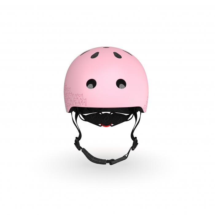 Casca de protectie pentru copii, sistem de reglare magnetic cu led, XXS-S, 45-51 cm, 1 an+, Rose Reflectorizant, Scoot & Ride [6]