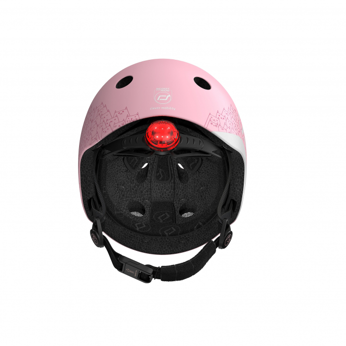 Casca de protectie pentru copii, sistem de reglare magnetic cu led, XXS-S, 45-51 cm, 1 an+, Rose Reflectorizant, Scoot & Ride [8]
