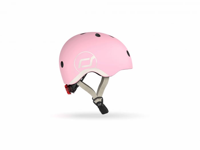 Casca de protectie pentru copii, sistem de reglare magnetic cu led, XXS-S, 45-51 cm, 1 an+, Rose, Scoot & Ride [2]