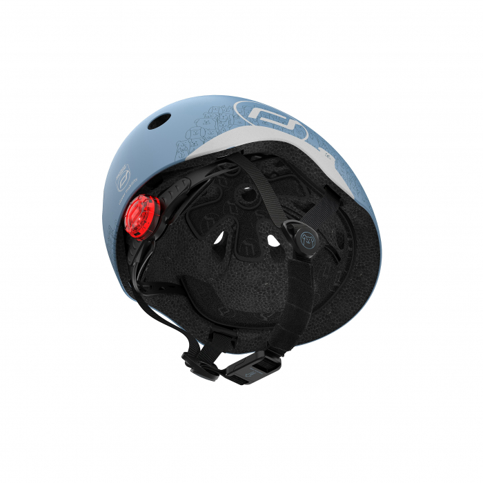 Casca de protectie pentru copii, sistem de reglare magnetic cu led, XXS-S, 45-51 cm, 1 an+, Steel Reflectorizant, Scoot & Ride [7]