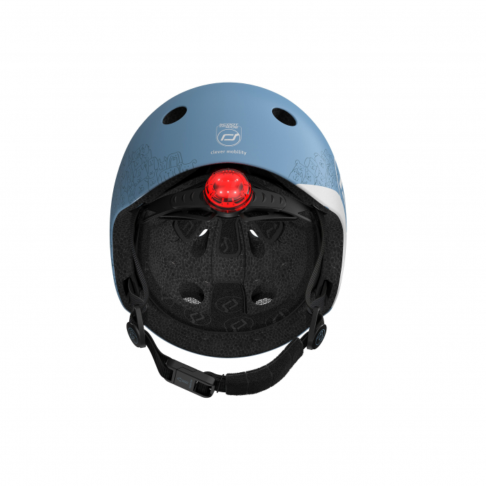 Casca de protectie pentru copii, sistem de reglare magnetic cu led, XXS-S, 45-51 cm, 1 an+, Steel Reflectorizant, Scoot & Ride [8]