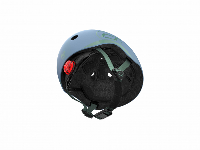 Casca de protectie pentru copii, sistem de reglare magnetic cu led, XXS-S, 45-51 cm, 1 an+, Steel, Scoot & Ride [7]