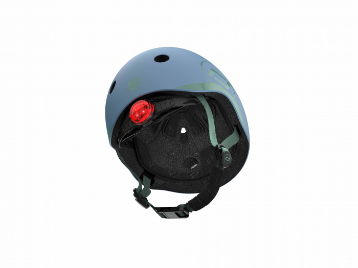 Casca de protectie pentru copii, sistem de reglare magnetic cu led, XXS-S, 45-51 cm, 1 an+, Steel, Scoot & Ride [8]
