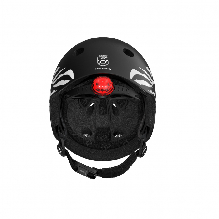 Casca de protectie pentru copii, sistem de reglare magnetic cu led, XXS-S, 45-51 cm, 1 an+, Zebra, Scoot & Ride [8]