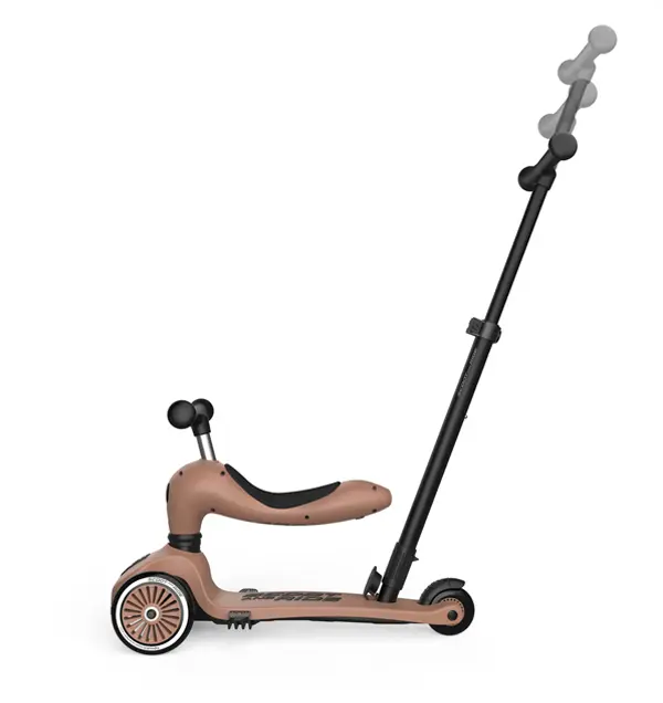 Trotineta copii cu sezut si maner, transformabila 3in1, Highwaykick 1 Push and Go Mocha, 1-5 ani, pana la 50 kg, Scoot & Ride [3]