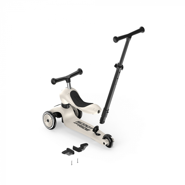Trotineta copii cu sezut si maner, transformabila 3in1, Highwaykick 1 Push and Go Ash, 1-5 ani, pana la 50 kg, Scoot & Ride [6]