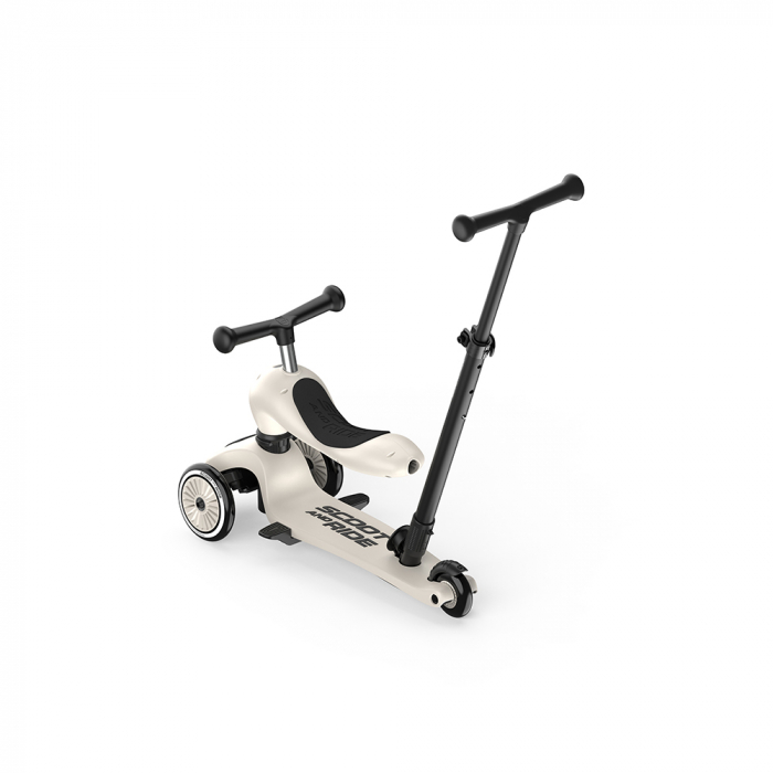 Trotineta copii cu sezut si maner, transformabila 3in1, Highwaykick 1 Push and Go Ash, 1-5 ani, pana la 50 kg, Scoot & Ride [7]
