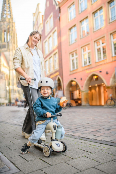 Trotineta copii cu sezut si maner, transformabila 3in1, Highwaykick 1 Push and Go Ash, 1-5 ani, pana la 50 kg, Scoot & Ride [16]