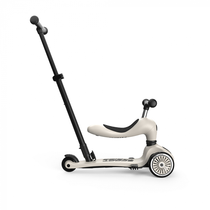 Trotineta copii cu sezut si maner, transformabila 3in1, Highwaykick 1 Push and Go Ash, 1-5 ani, pana la 50 kg, Scoot & Ride [8]