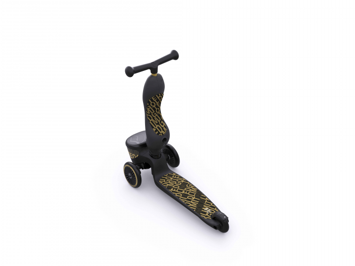 Trotineta copii cu sezut, suport jucarie, transformabila 2in1, HighwayKick 1 Lifestyle Black Gold Limited, 1-5 ani, pana la 50 kg, Scoot & Ride [2]