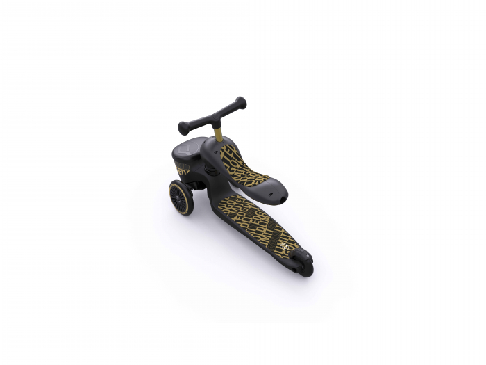 Trotineta copii cu sezut, suport jucarie, transformabila 2in1, HighwayKick 1 Lifestyle Black Gold Limited, 1-5 ani, pana la 50 kg, Scoot & Ride [5]