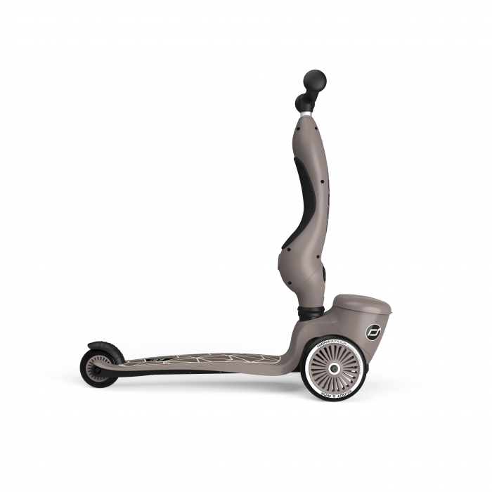 Trotineta copii cu sezut, suport jucarie, transformabila 2in1, HighwayKick 1 Lifestyle Brownlines, 1-5 ani, pana la 50 kg, Scoot & Ride [22]