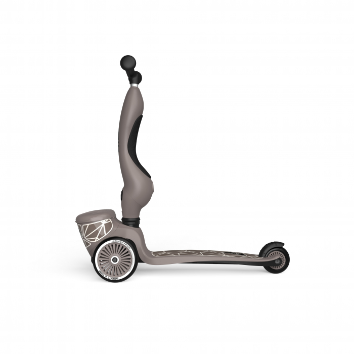 Trotineta copii cu sezut, suport jucarie, transformabila 2in1, HighwayKick 1 Lifestyle Brownlines, 1-5 ani, pana la 50 kg, Scoot & Ride [21]