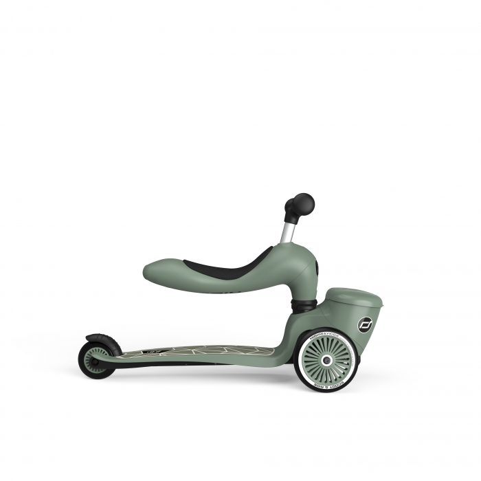 Trotineta copii cu sezut, suport jucarie, transformabila 2in1, HighwayKick 1 Lifestyle Greenlines, 1-5 ani, pana la 50 kg, Scoot & Ride [9]