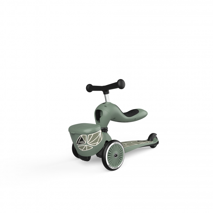 Trotineta copii cu sezut, suport jucarie, transformabila 2in1, HighwayKick 1 Lifestyle Greenlines, 1-5 ani, pana la 50 kg, Scoot & Ride [6]