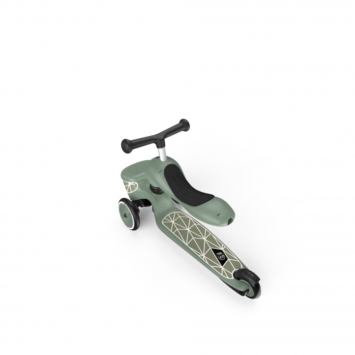 Trotineta copii cu sezut, suport jucarie, transformabila 2in1, HighwayKick 1 Lifestyle Greenlines, 1-5 ani, pana la 50 kg, Scoot & Ride [7]