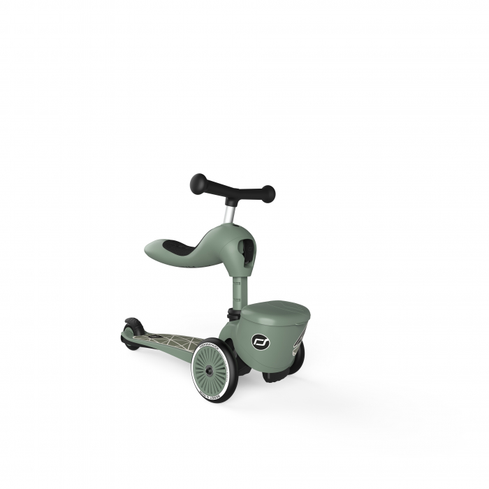 Trotineta copii cu sezut, suport jucarie, transformabila 2in1, HighwayKick 1 Lifestyle Greenlines, 1-5 ani, pana la 50 kg, Scoot & Ride [4]