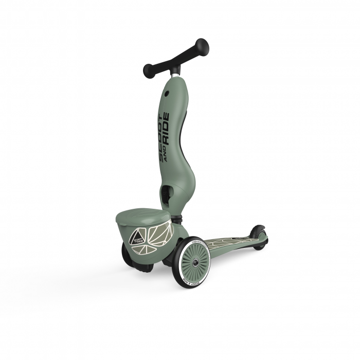 Trotineta copii cu sezut, suport jucarie, transformabila 2in1, HighwayKick 1 Lifestyle Greenlines, 1-5 ani, pana la 50 kg, Scoot & Ride [14]