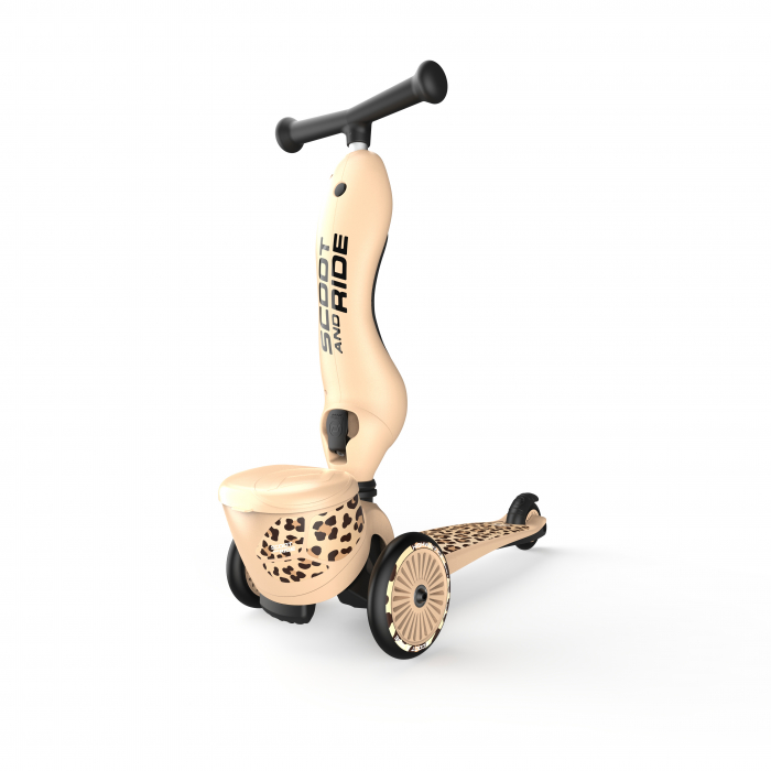 Trotineta copii cu sezut, suport jucarie, transformabila 2in1, HighwayKick 1 Lifestyle Leopard, 1-5 ani, pana la 50 kg, Scoot & Ride [17]