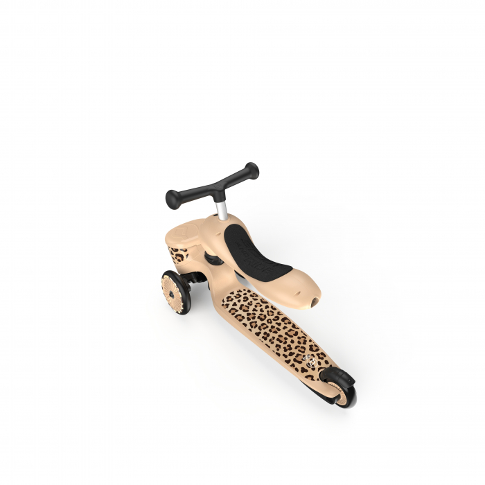 Trotineta copii cu sezut, suport jucarie, transformabila 2in1, HighwayKick 1 Lifestyle Leopard, 1-5 ani, pana la 50 kg, Scoot & Ride [6]