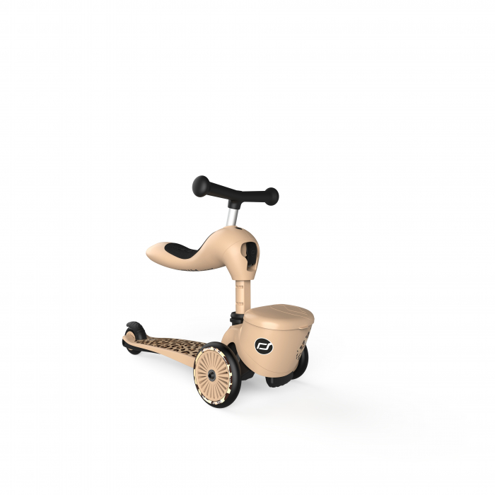 Trotineta copii cu sezut, suport jucarie, transformabila 2in1, HighwayKick 1 Lifestyle Leopard, 1-5 ani, pana la 50 kg, Scoot & Ride [11]