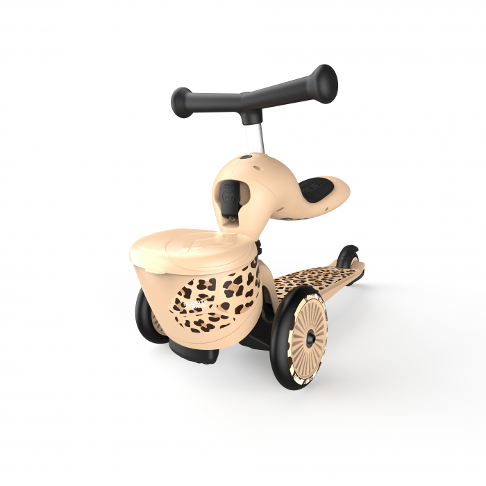 Trotineta copii cu sezut, suport jucarie, transformabila 2in1, HighwayKick 1 Lifestyle Leopard, 1-5 ani, pana la 50 kg, Scoot & Ride [12]
