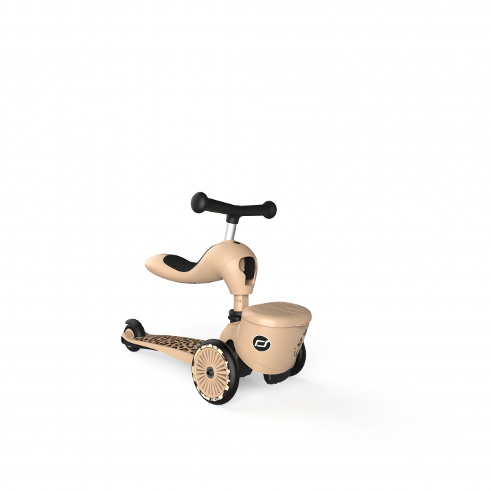 Trotineta copii cu sezut, suport jucarie, transformabila 2in1, HighwayKick 1 Lifestyle Leopard, 1-5 ani, pana la 50 kg, Scoot & Ride [10]