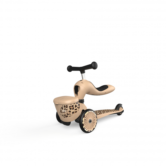 Trotineta copii cu sezut, suport jucarie, transformabila 2in1, HighwayKick 1 Lifestyle Leopard, 1-5 ani, pana la 50 kg, Scoot & Ride [2]