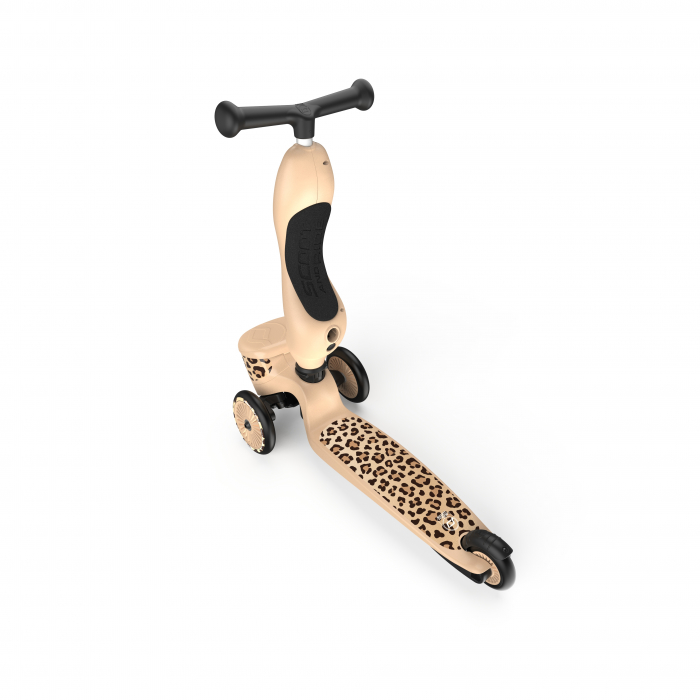 Trotineta copii cu sezut, suport jucarie, transformabila 2in1, HighwayKick 1 Lifestyle Leopard, 1-5 ani, pana la 50 kg, Scoot & Ride [23]