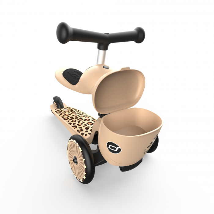 Trotineta copii cu sezut, suport jucarie, transformabila 2in1, HighwayKick 1 Lifestyle Leopard, 1-5 ani, pana la 50 kg, Scoot & Ride [14]